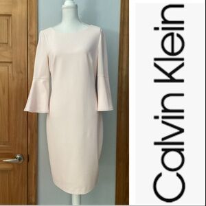 EUC Calvin Klein pale pink dress in  size 10